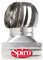 Spiro, Comignolo Eolico Base Quadrata ad Incastro, Acciaio Inox AISI 304, cm 37x37