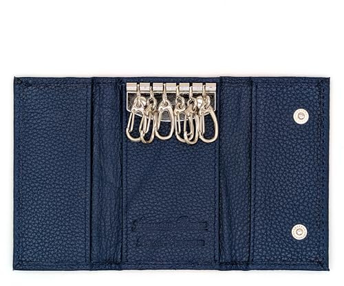 Ashford Ridge Real Leather Key Case Holder Card Wallet in 6 Colours Black Red Tan and Brown