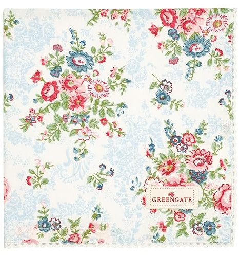 Greengate COTNAPWLAIL0108 Ailis Stoffserviette mit Spitze White 40 x 40 cm (1 Stück)