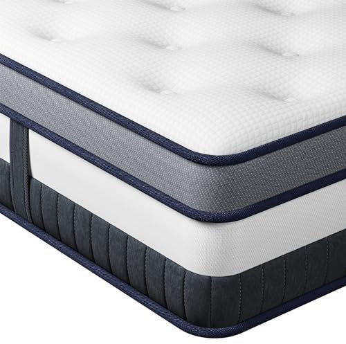 Vesgantti 4FT6 Double Mattress, 11 Inch Pocket Sprung Mattress Double with Breathable Foam and Individually Pocket Spring - Medium, Luxury Box Top Collection