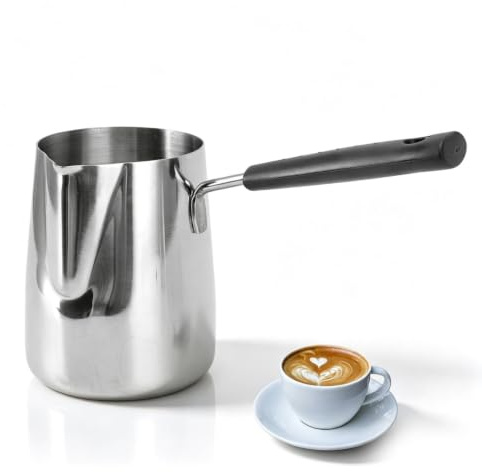 Caffettiera turca, scaldalatte per caffè, decanter per caffè turco Decanter per caffè espresso in acciaio inossidabile Caffettiera turca(600ML)