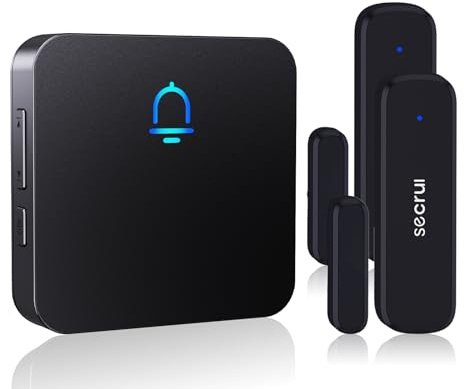 SECRUI Door Chime, Wireless Door Chimes When Door Open Entry for Business/Home/Office/Store Door Ringer Alert Buzzer Alarm Door Ringer for Opening – Door Open Alert - 2 sensors