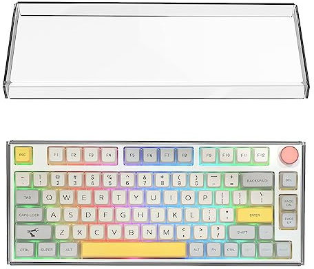 Geekria 75% Cache-poussière pour Clavier à Boutons,en Acrylique Transparent pour Clavier d'ordinateur à 84 Touches,Compatible avec Keychron Q1 HE,Q1 Max,Q1 Pro,Keychron V1,V1 Max (Transparent)