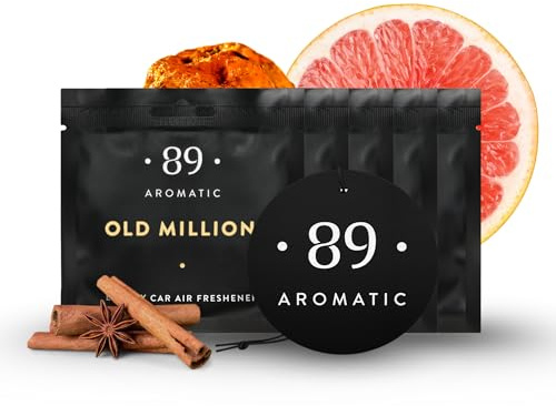 Aromatic • 89 • Deodorante per auto – Profumo per auto & albero profumato con muschio, cannella e ambra – Biglietti profumati da appendere, profumo auto e profumo per auto, profumo di alta qualità
