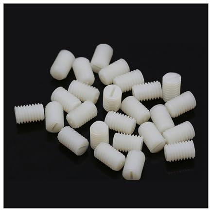 5-60 pièces métrique en plastique vis à fente à pointe plate vis de réglage en Nylon vis sans tête à fente sans tête M3 M4 M5 M6 M8 (Color : 8mm, Size : M8 (10Pcs))