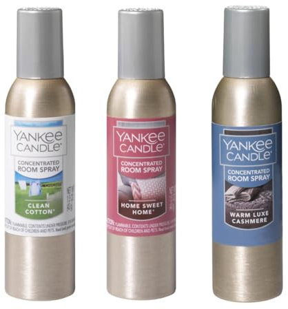 Yankee Candle Concentrated Air Freshener Room Spray Warm Cuddles Variety Pack, Odor Eliminator for Home, Bathroom, 1.5 Oz (Pack of 3)