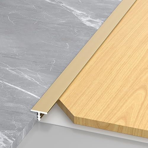 Raouoae Set Di Profili Di Transizione In Alluminio – 3x100cm, Binario A T Per Pavimenti In Legno Duro, Piastrelle E Moquette, Facile Installazione, Finitura Perfetta Per Ogni Tipo Di Pavimento(Bronze,