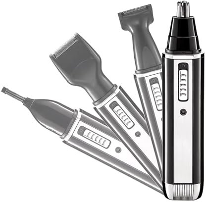 Berlamb - Tagliacapelli naso e orecchio - Trimmer e rasoio - Kit 4 in 1 ricaricabile USB - Nessun dolore