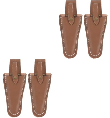 BESPORTBLE 5 Ensembles Lot De 5 Ciseaux En Cuir De Vache À Outils Guillotine Fourreau Outils De Gril Avec Étui Cliquet À Cuticules Sécateur Électrique Coupe-Fil 2 pièces * 5