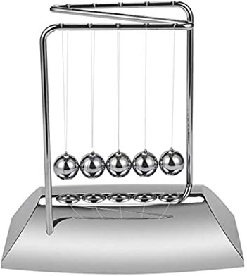 SUPVOX Z Shape Newton's Cradle Desk Toy for Boys and Girls and Adults 18x11x18.5cm Kinetic Energy Pendulum Balance Ornament for Home Office Decoration