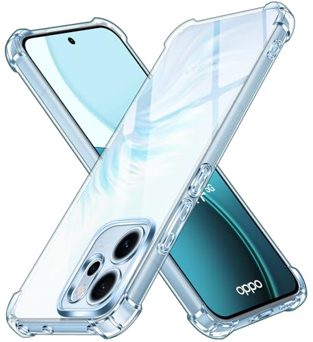 ivoler Funda HD Clara para OPPO Reno 14 FS 5G / OPPO Reno 14F 5G, Carcasa Protectora Antigolpes Antiarañazos Transparente con Cojín Esquina Parachoques, Suave TPU Silicona Caso Delgada Bumper Case