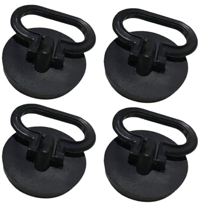 Auriselle 4 Pezzi Tappi per Lavello Tappi di Scarico da 46 mm con Protezione Dagli Odori per Lavello da Cucina con Ganci per Lavelli da Cucina e Lavelli (Nero)