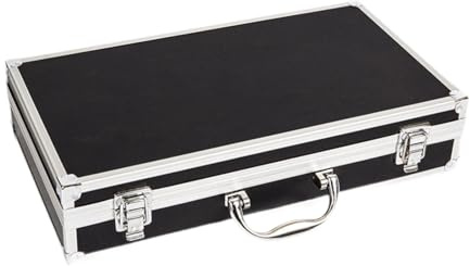 TTETTZ Caja para Micrófono Maletín de Seguridad Estuche con Cerradura Metálica Y Estructura de Aluminio Reforzado Adecuada para Instrumentos Musicales Ensayo, 36x20x7.5cm