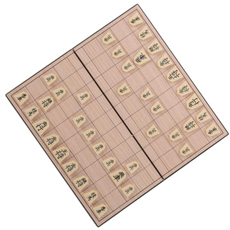 SUPVOX Jeu D’échecs Japonerie Pliable Magnétique pour Garçon et Filles et Adultes, Plateau en Bois Compact, Pièces Magnétiques Stables, Jeu de Société Voyage et Apprentissage Stratégique