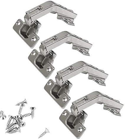 LOOTICH 135 Grado Bisagra de Ángulo para Puertas Plegables Bisagras de Esquina Especial para Puerta de Mueble Armario de Cocina Angular Juego de 4