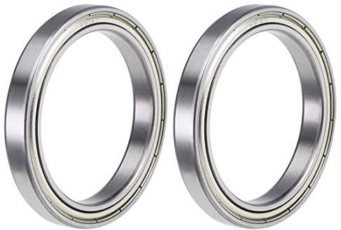 sourcing map 2 Stücke Doppelt Geschirmt Kugellager Kugellager Set Rillenkugellager 6812ZZ Z2 60mm x 78mm x 10 mm Chromstahl kugellager groß Skateboard Bearings Skateboard Kugellager