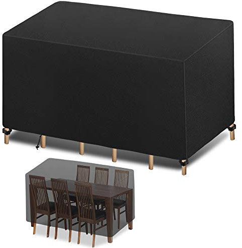 Molbory Abdeckung für Gartenmöbel, 420D Oxford Abdeckhaube Möbelsets mit Zugkordel, Wasserdicht, Winddicht, UV-beständig Abdeckplane für Gartenmöbel Sets Sofa Abdeckung Gartenmöbel (242 x 162 x 100cm)