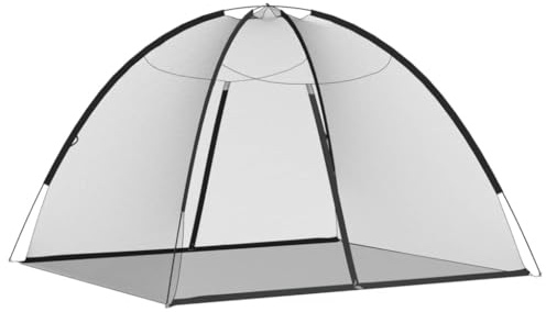 vidaXL Mosquitera con Puertas Mongolia 220 Malla Negra 200x180x135 cm, Red de Mosquitos, Malla para Mosquitos, mosquitera portátil