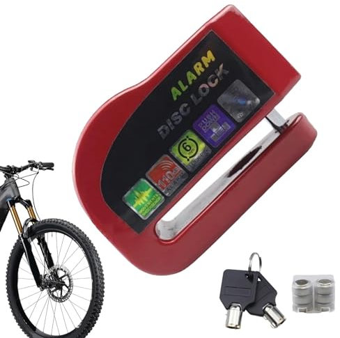 Candado de disco de alarma, bloqueo de freno de disco con alarma, bloqueo de disco para motocicleta, candado de disco para bicicleta, para bicicleta de montaña