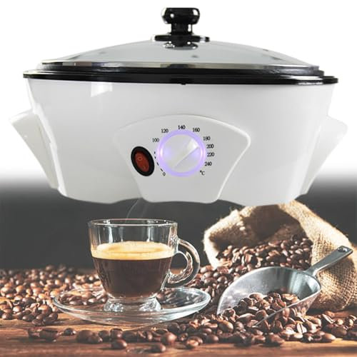 Beachtiful Tostador de Café Tostador de Café Eléctrico Mejorado Tostador de Café para Uso Doméstico, Ajuste de Temperatura de 0 a 240 ℃ y Temporizador