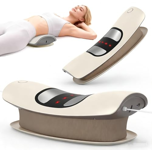 Masaje lumbar eléctrico, 3 niveles de tracción lumbar, masajeador lumbar eléctrico, masajeador de espalda, masaje de vibración y cojín de aire,