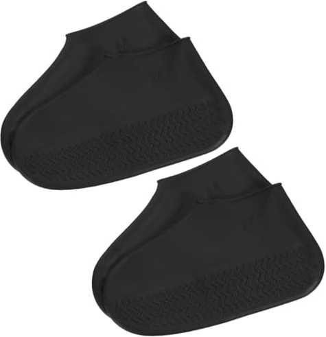 2 Paires Surchaussures Lavable Antidérapants, Couvre Chaussure Impermeable Réutilisables, Surchaussures Silicone Imperméable Antidérapante Sur Chaussure Imperméable