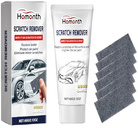 Homonth Car Scratch Remover with Polishing Pad, Professional Paint Restoration Kit, 2.12oz Surface Repair Cream for Minor Scratches and Scuffs