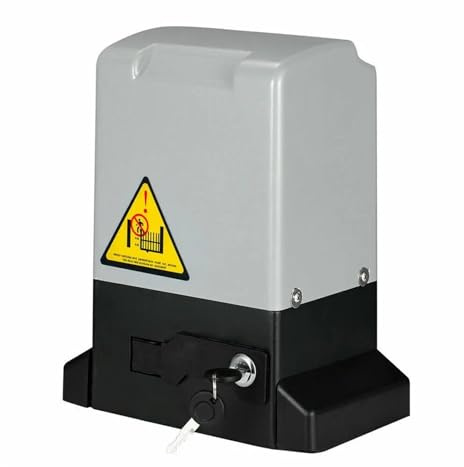 Abridor de puerta corredera eléctrico 2000KG, Motor CA, operadores automática, Kit abridor garaje alta resistencia con accesorios Entrada a casa y jardín.