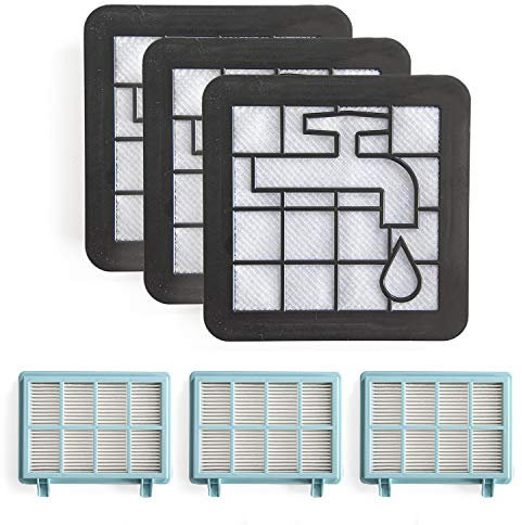 3 Stück FC9332/09 Filter für Philips PowerPro Compact und Active Bodenstaubsauger FC9330-FC9334, FC9350-FC9353, FC9555-FC9556, FC8010/01, FC9332/09, FC8010/02