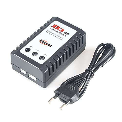 ANGEEK IMAX B3AC 10W Cargador Compacto de Equilibrio Simple para baterías LiPo 2S/3S 7.4V/11.1V, Cargador Simple LiPo para quadcopters RC Drones Coche Barcos