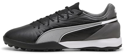 PUMA Unisex Adults King Match TT Soccer Shoe, PUMA Black-PUMA White-Cool Dark Gray, 11 UK