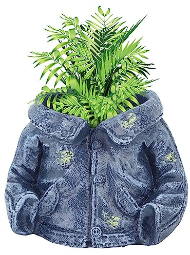 Blue Jacket Resin Blomkruka Kreativ Rolig Trädgårdskruka För Suckulenter Dekorativ, Unik Och Inomhus Växtkruka Utomhus För Växtälskare