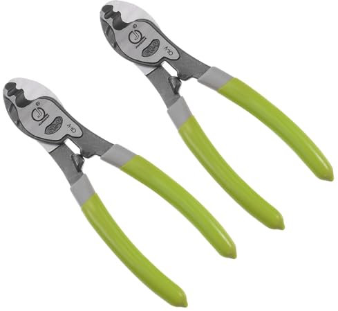 sourcing map 2pcs 6-Inch Cable Cutter Industrial Strength High Leverage Electrical Wire Cutters for Aluminum, Copper, Wire, Communications Cable