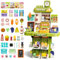 deAO Supermarkt Spielzeug fur Kinder - 48PCS Kaufladen Toy zubehör mit Kasse Scanner Obst Getränk Snacks,Einkaufsladen Play Set Pädagogisches Spielzeug für Kinder ab 3 Jahren (Grüner)