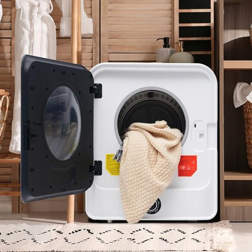 ZHIXUMM 4 Kg BelüFteter WäSchetrockner, 830 W Kompakter WäSchetrockner Mit 5 Trockenmodi, Edelstahlwanne, Wandmontage/Freistehend/UnterbaufäHig