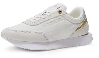 Tommy Hilfiger Donna Sneakers da Runner Essential Sportive, Multicolore (White/Breezy Blue), 36