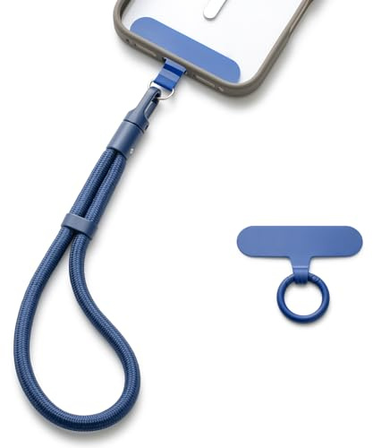 MORSUNBELA Cordon Telephone Portable Chaine Telephone Portable Réglable Cordon Téléphone, Laniere de Téléphone pour Smartphones etc - Bleu