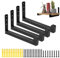 4 soportes para estanterías de 300 mm para cargas pesadas, soportes de pared, soportes para estanterías, tableros flotantes, L, soportes para estanterías industriales de metal, soportes para