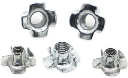 HKVT 50 pz M3-M10 zincato quattro griffe dado altoparlante T-dado cieco inserto ferramenta for mobili(M3)