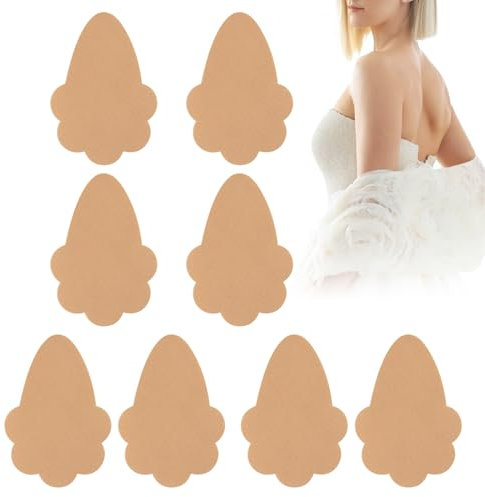 4 Pairs Boob Tape, Breast Lift Tape Disposable Invisible Boobtapes for Large Breasts C-E Cup Boob Lift Nipple Tape with Waterproof Push Up Support Beige