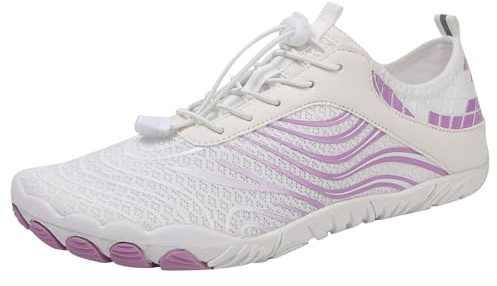 Hike Barefoot Shoes Womens Mens Walking Running Gym Trainers Wide Fit Non-Slip Lightweight Outdoor Swim Surf Water Shoes Purple
