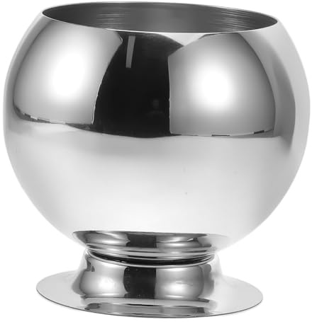 TOPPERFUN cubeta de Hielo contenedor de Hielo Cubo de enfriamiento de Bebidas cubeta para Servir Hielo Cubo de Botella de enfriamiento de Hielo Cubo de Hielo de Metal Acero Inoxidable Plata