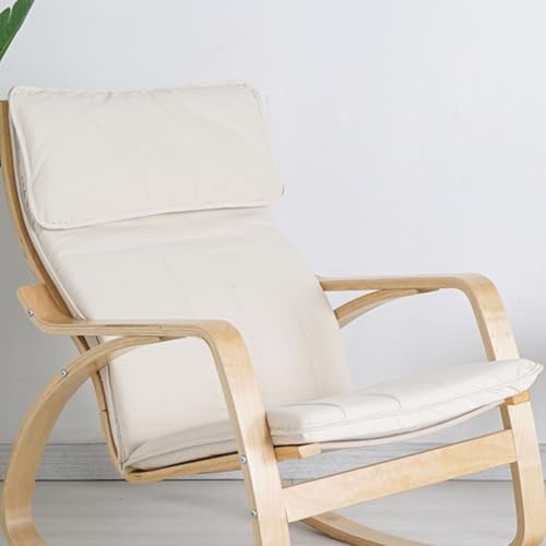 Cuscino di ricambio per poltrona Poang in cotone, fodera per poltrona spessa imbottita staccabile per comfort e stile