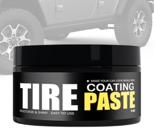 Generico Shine pour Pneus de Voiture - Roulettes Dressing Pâte | Crème de Soin des Pneus à Rayures Imperméable pour Tracteur pour Camions de Motocyclistes automobiles