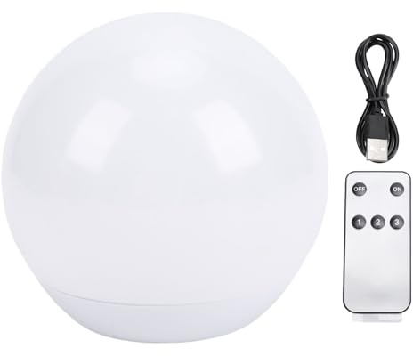 NOENNULL Lámpara de Globo Recargable de Bola LED de Bola LED con Luz de Orbe Decorativa Colorida Colorida para la Decoración del Jardín Al Aire para el Jardín Al Aire