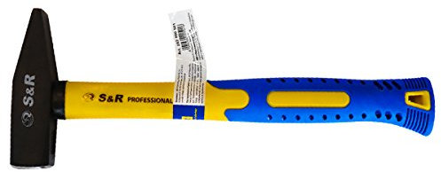 S&R Martillo de Cerrajero Carpintero 500 G. Mango de fibra de vidrio anti deslizante y anti vibración.