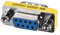 N/A DB9 VGA Gender Changer 9 Pin Femmina a Maschio 2 File, Mini Gender Changer Accoppier, Adattatore Connettore per Applicazioni Serie Blu Confezione da 5