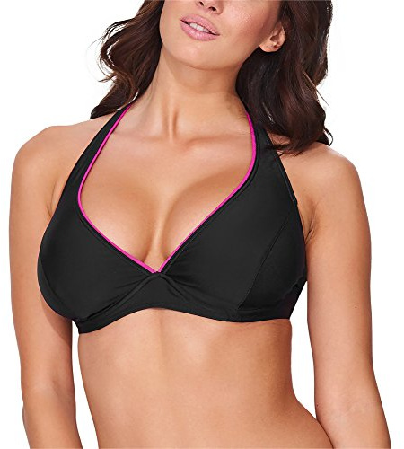 Merry Style Dam Bikini Topp 74RN24 (Svart (9240)/Fuchsia, EU 75 H=UK 34FF)