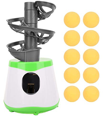 Drfeify Lanzador automático de Pelota de Pong, Entrenador de Tenis de Mesa ABS Duradero portátil para Amantes Principiantes de Pong