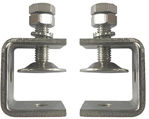 Pince Robuste Acier Inoxydable, 2 Pièces Serre-Joints C, pour Travail Bois Bricolage, Soudage, l'Ébénisterie, Couleur Argent